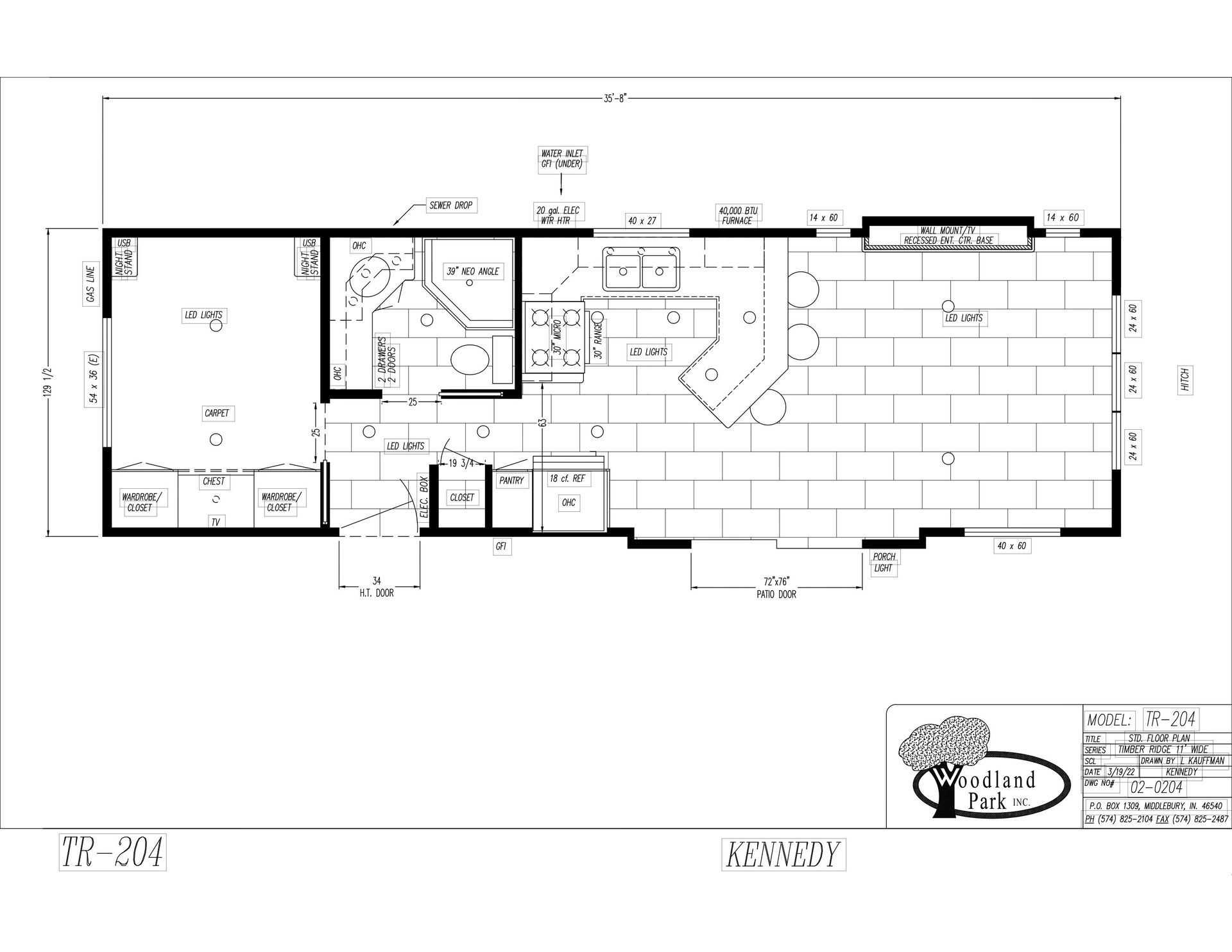a black and white floor plan of a mobile home .