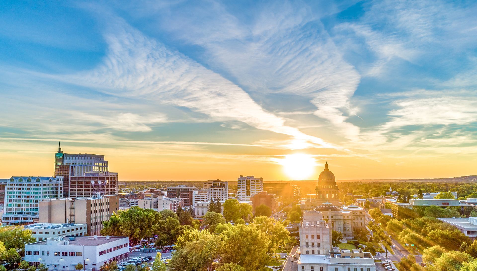 Boise Capital Building at sunset