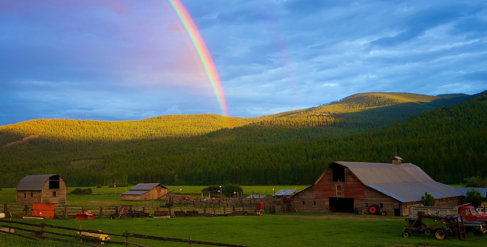 Idaho Ranch with Rainbow