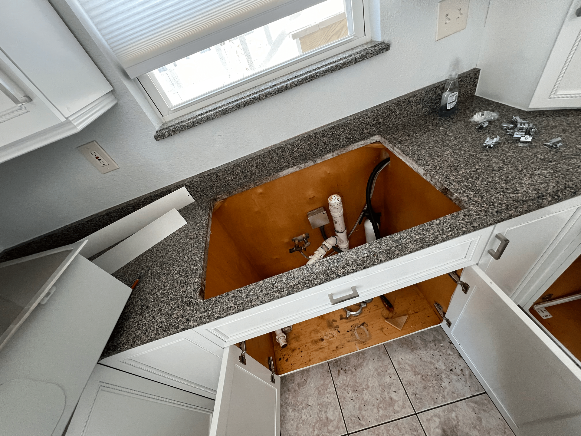 sink installation before 4