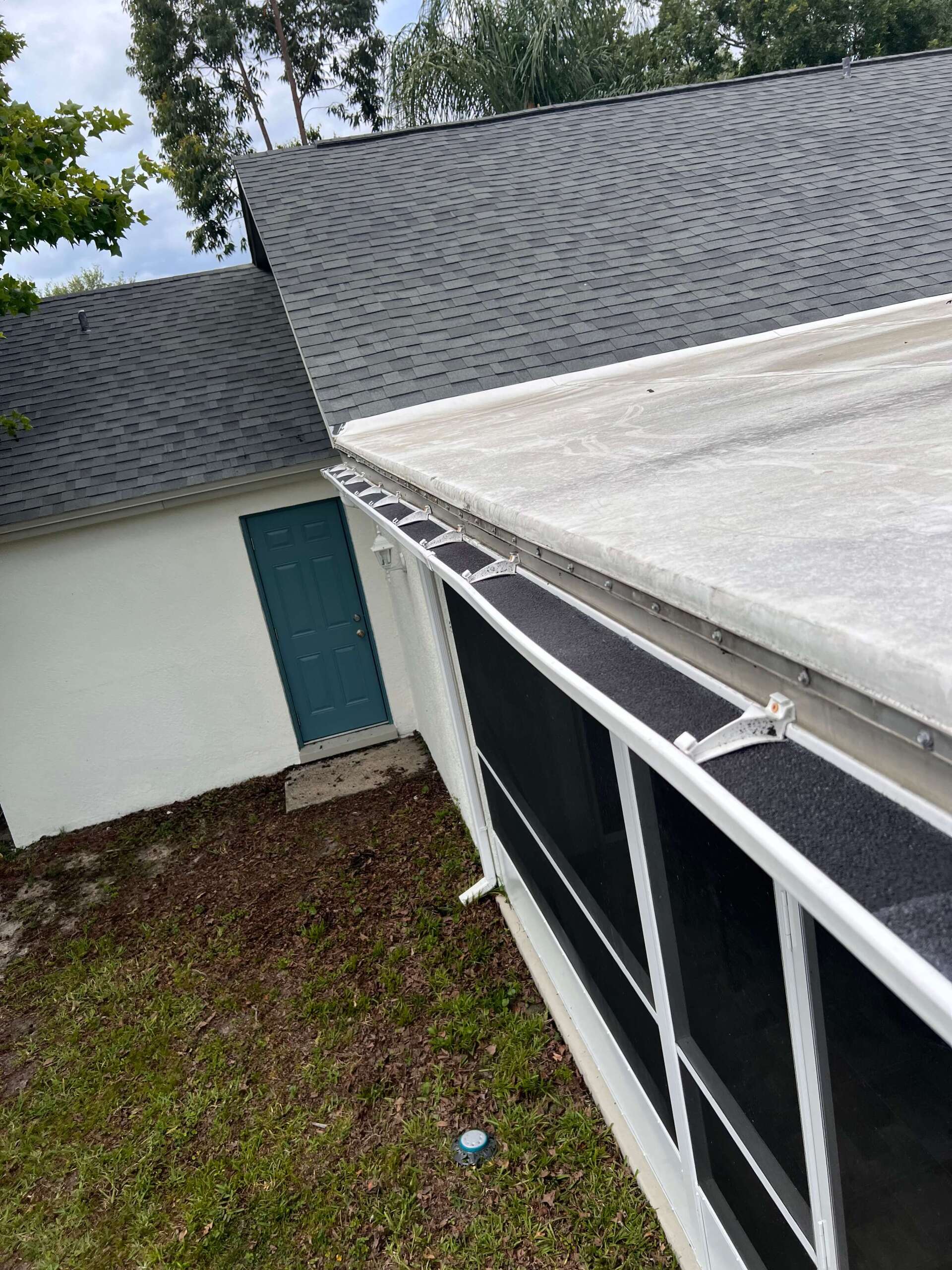gutter cleaning and gutter guard install