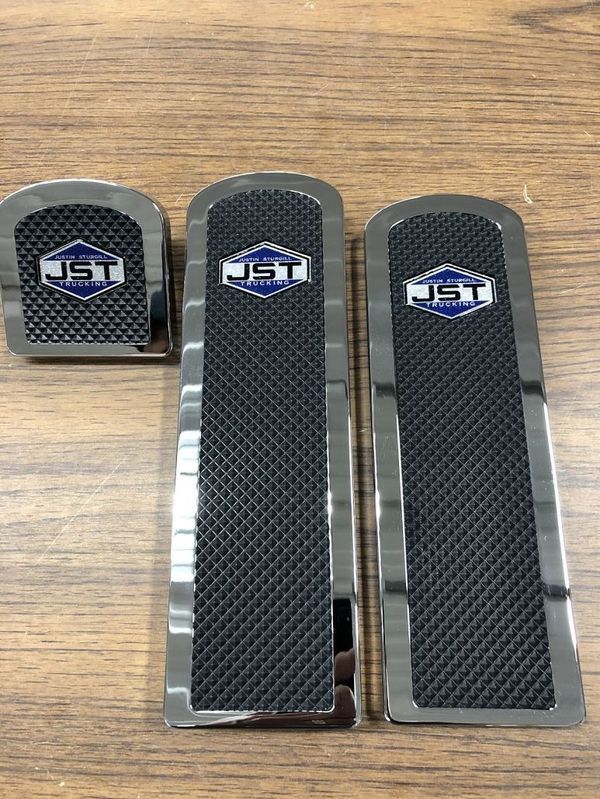 Set of car pedal covers with the 