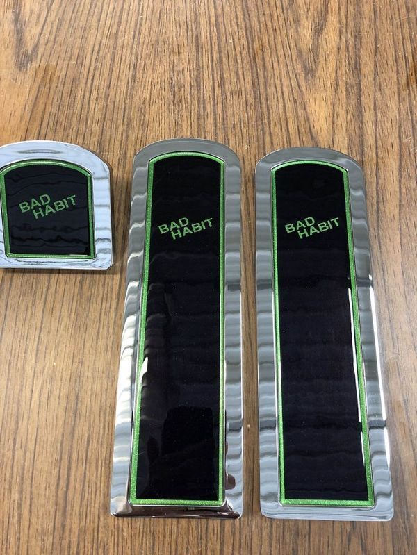 Three chrome car accessories with 