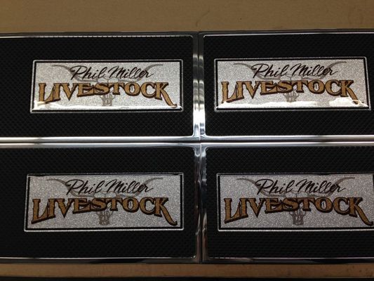 Four rectangular plaques: