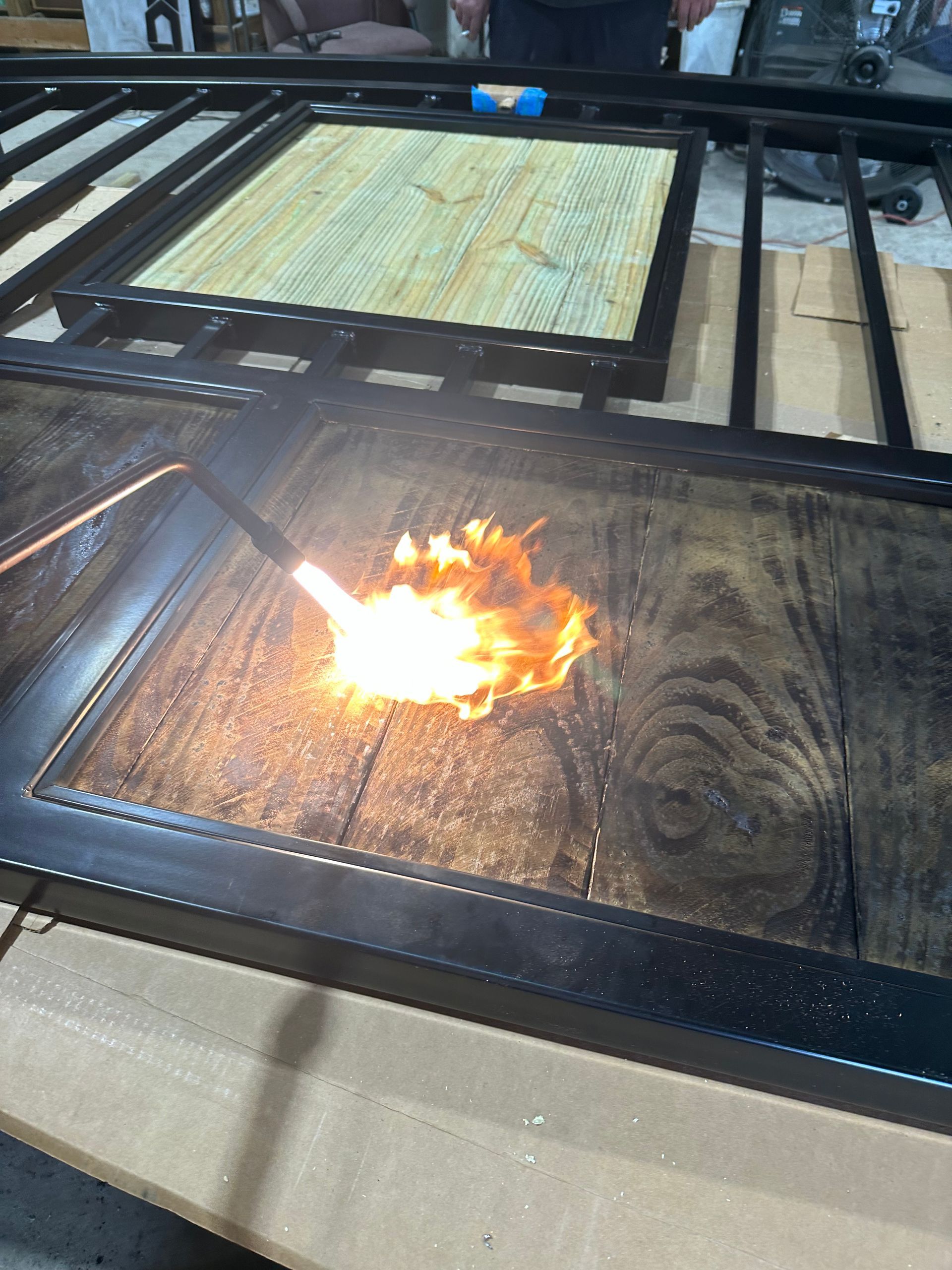 Gate Burning Wood