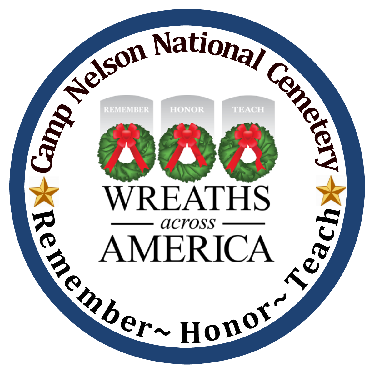 A logo for the camp nelson national cemetery