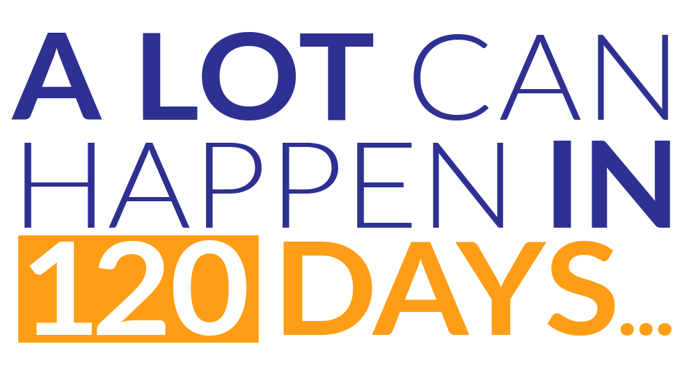 a lot can happen in 120 days logo