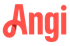 The word angi is written in red on a white background