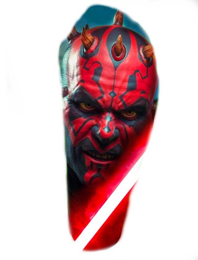 A picture of darth maul from star wars