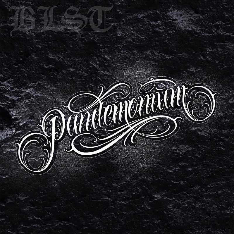 A black background with the word pandemonium on it
