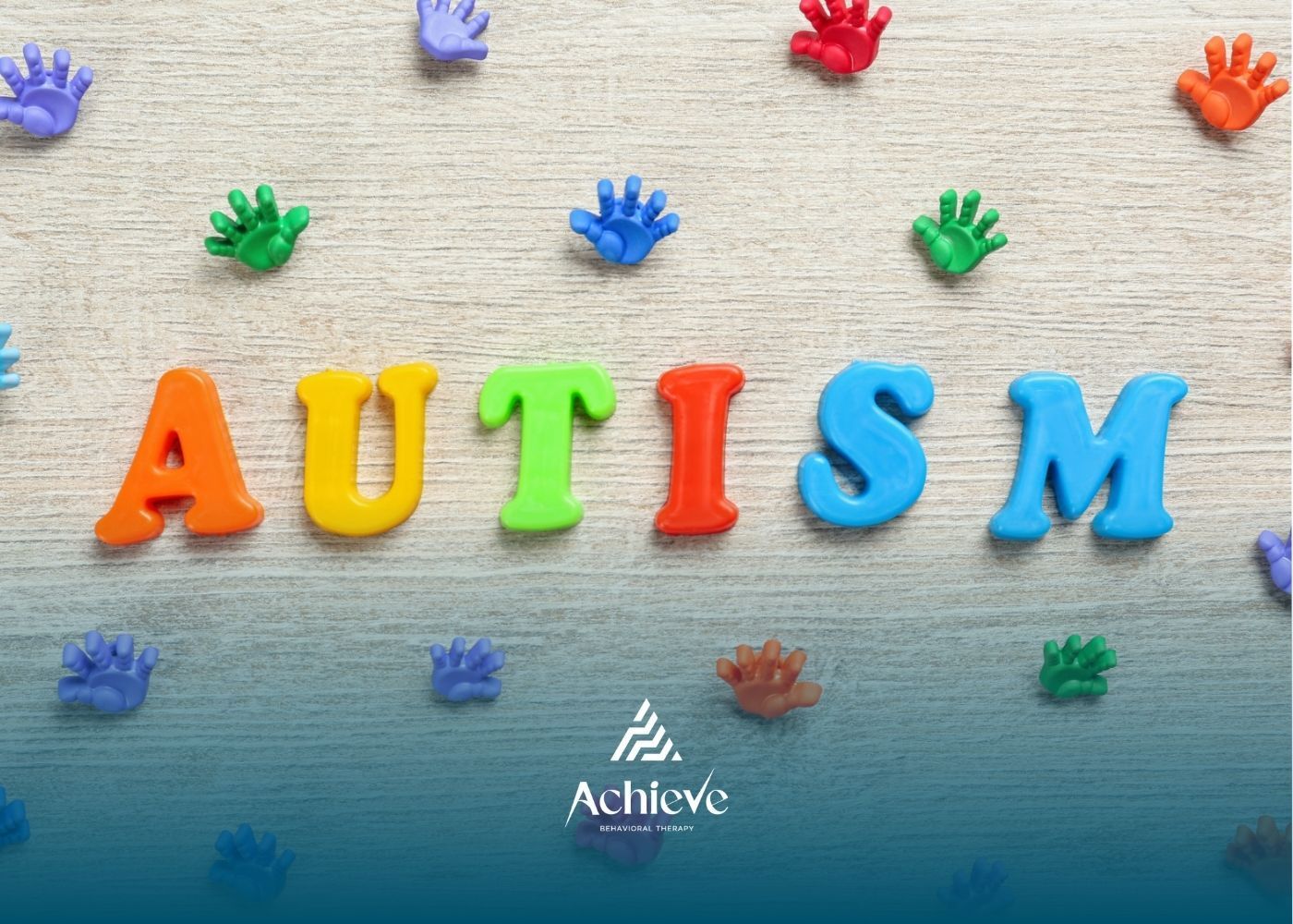 Colorful letters spelling