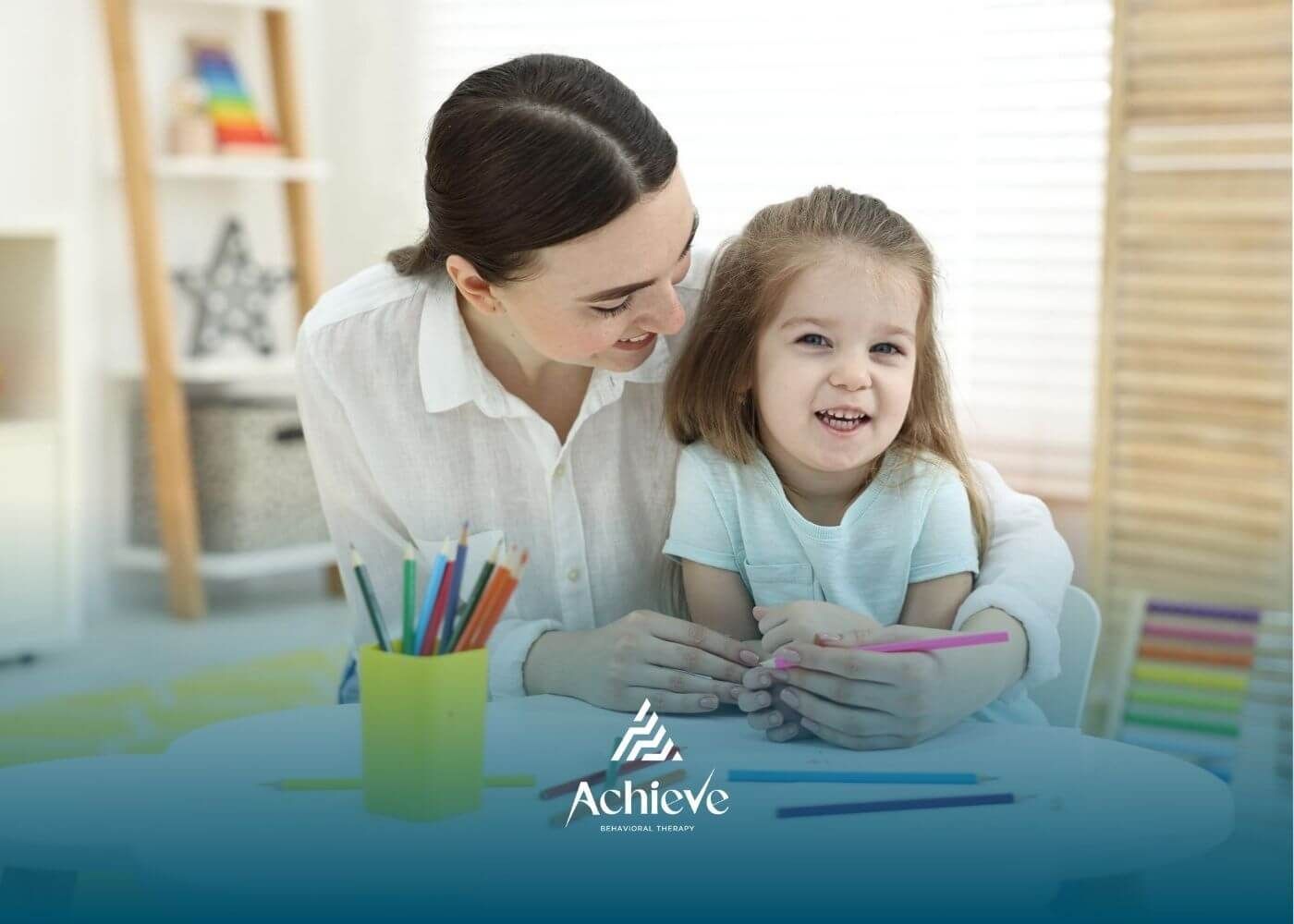 A BCBA practicing ABA strategies during in-home ABA therapy.