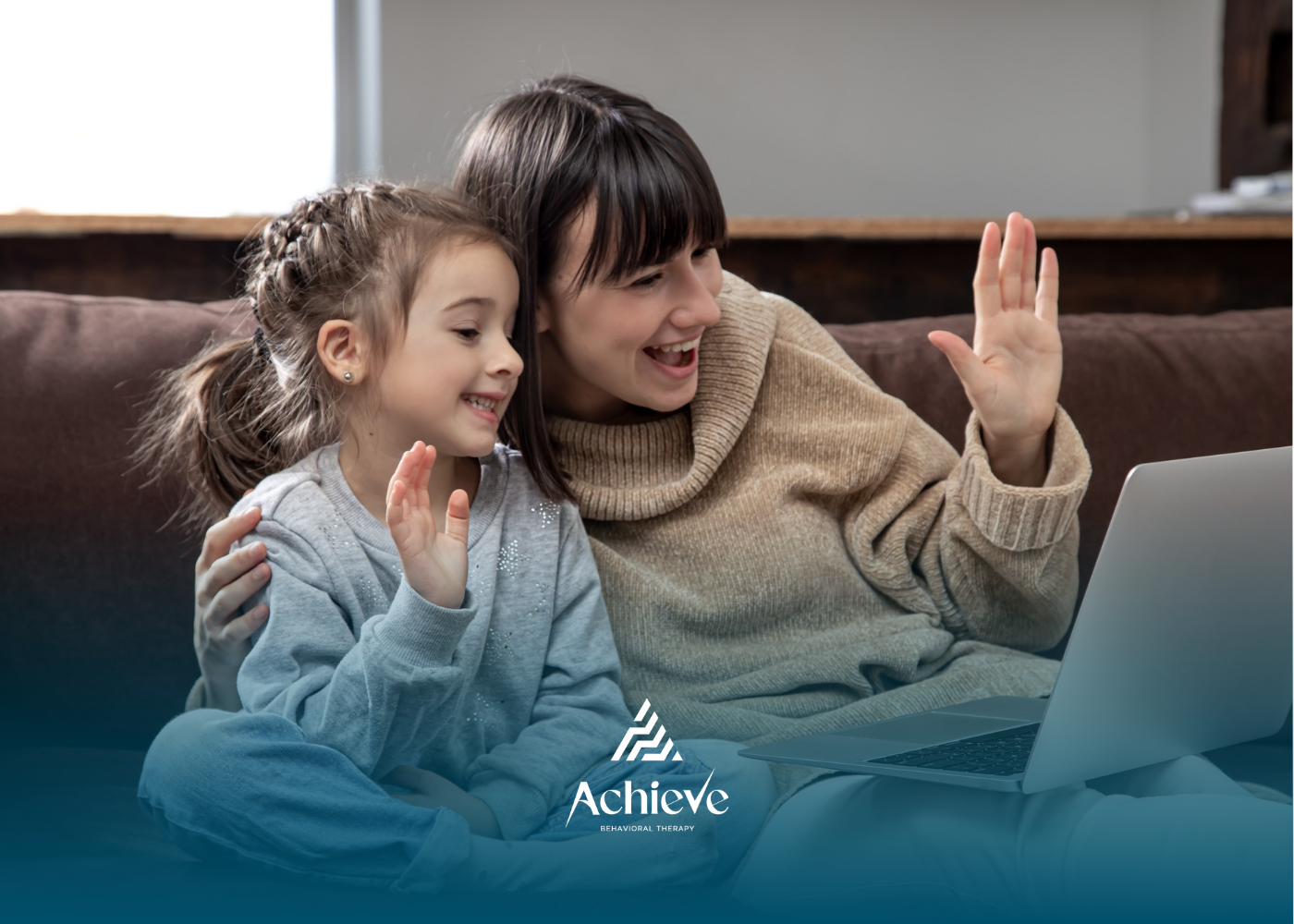 A girl and her mom are doing an autism online test