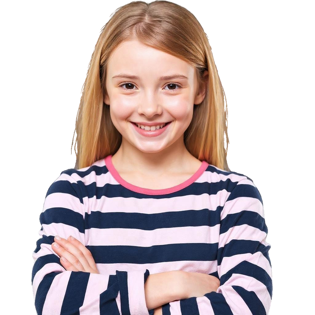 Child looking a lot happier and smiling