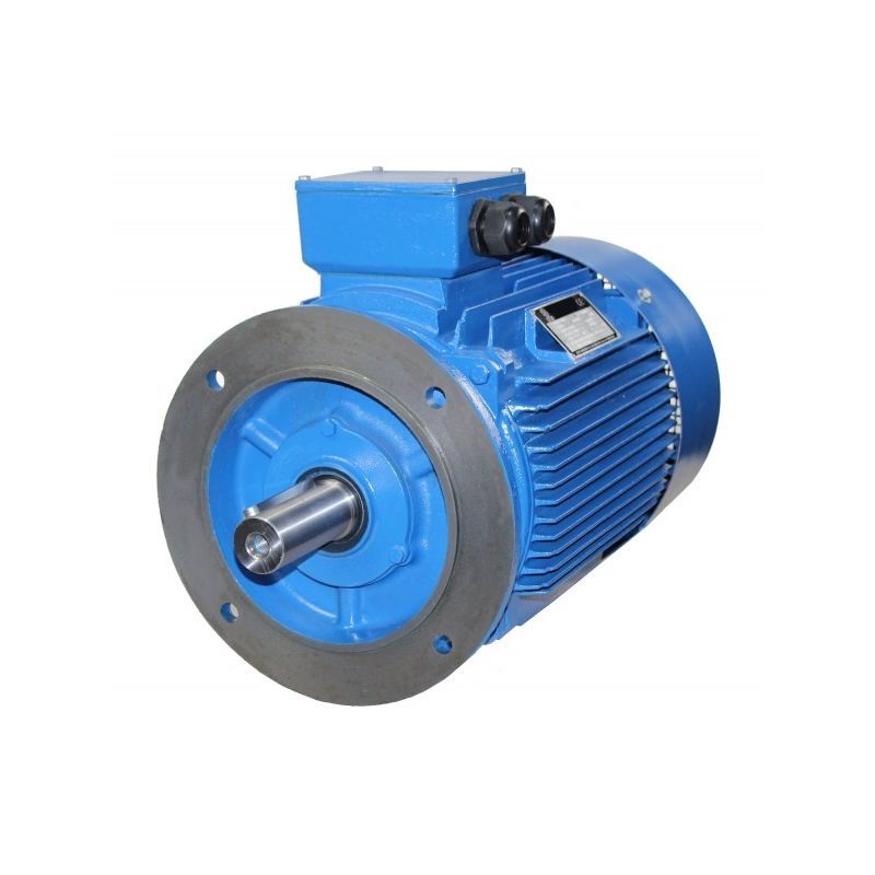 Un motore elettrico blu su uno sfondo bianco