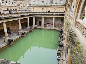 a large green area with water in it.