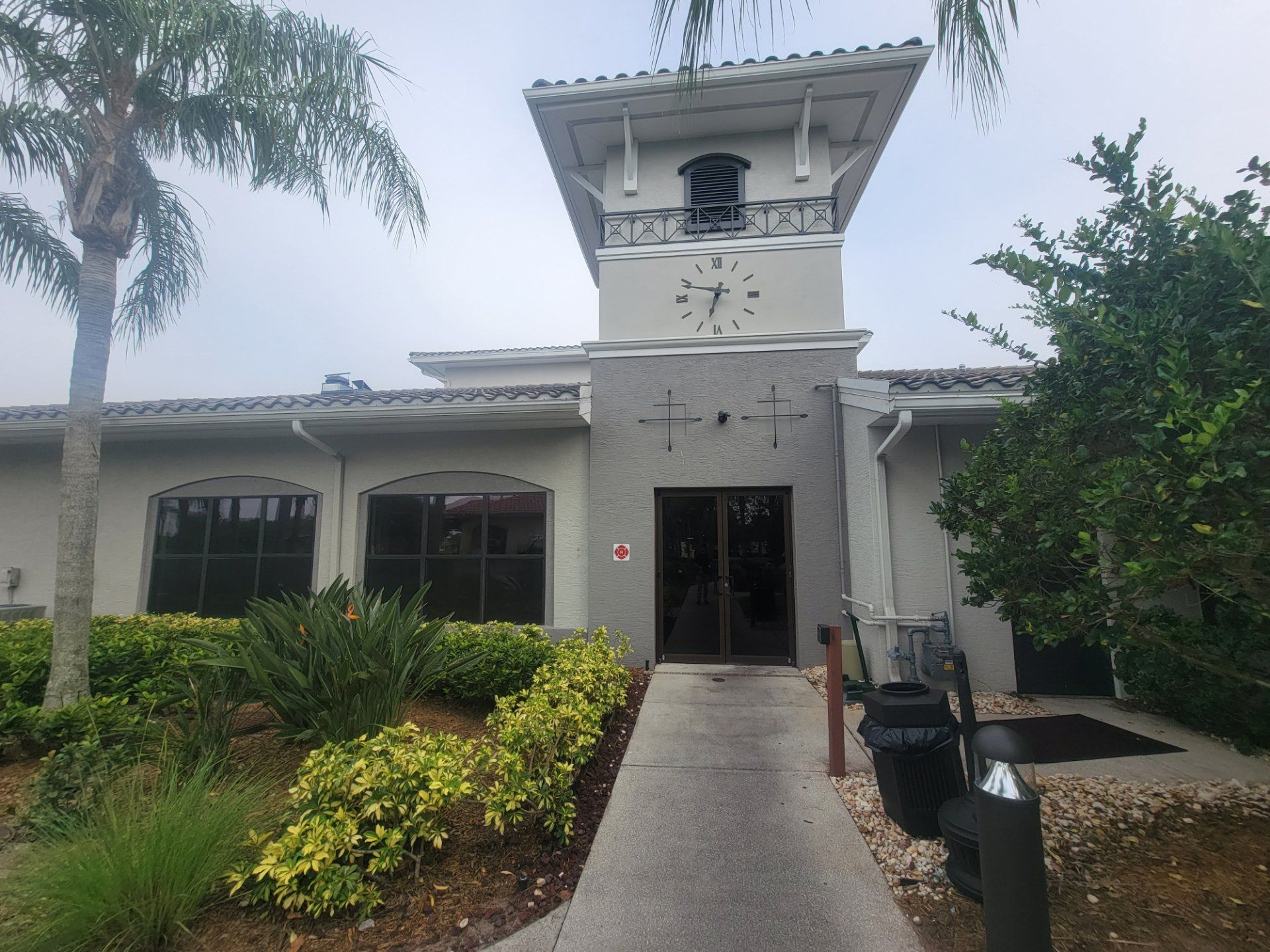 A large building with a clock tower on top of it