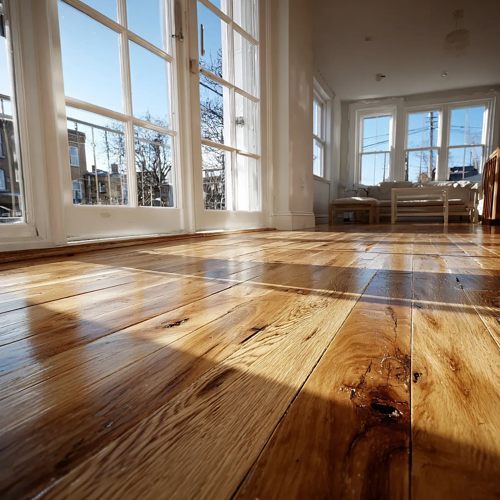 Woman in green uniform smiles, holding papers, amidst indoor plants.