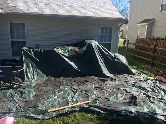 Broken Shingle Roof on The Floor — Charlotte, NC — Roof Repair and Inspection Specialist LLC