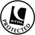 A black and white logo for a company called atol protected.