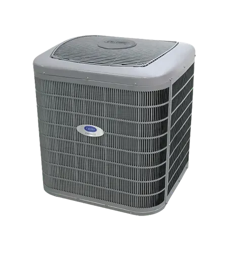 Gray Carrier air conditioning unit.