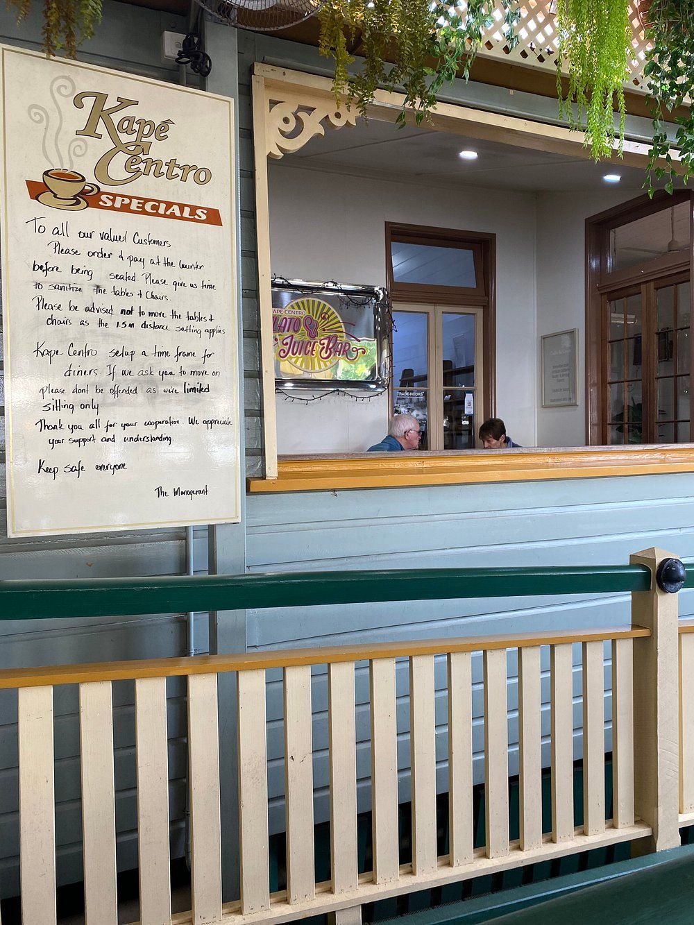 Cafe with Specials Menu and Window Service Area — Kape Centro In Childers, QLD