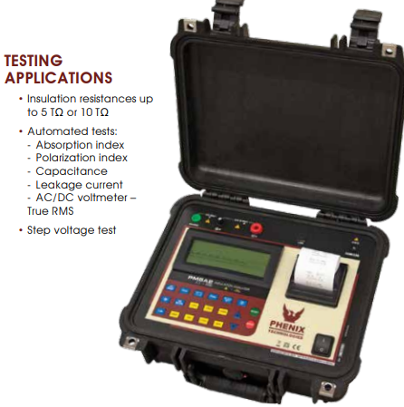 Un dispositivo en un estuche que dice probar aplicaciones.