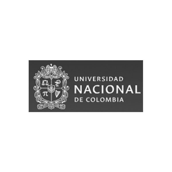 A black and white logo for universidad nacional de colombia