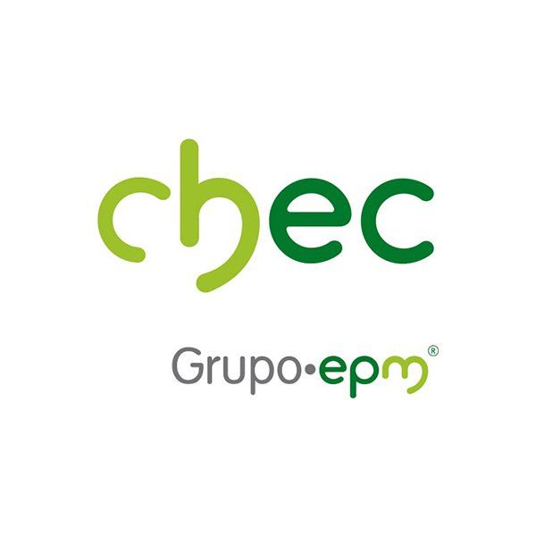 Un logotipo verde y blanco para Chec Grupo EPM.