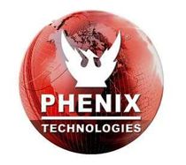 El logotipo de Phenix Technologies es un globo rojo con un pájaro blanco sobre él.