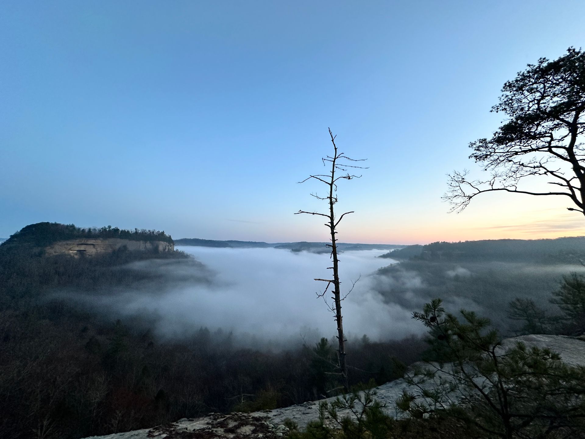 sunrise for at hansons point red river gorge