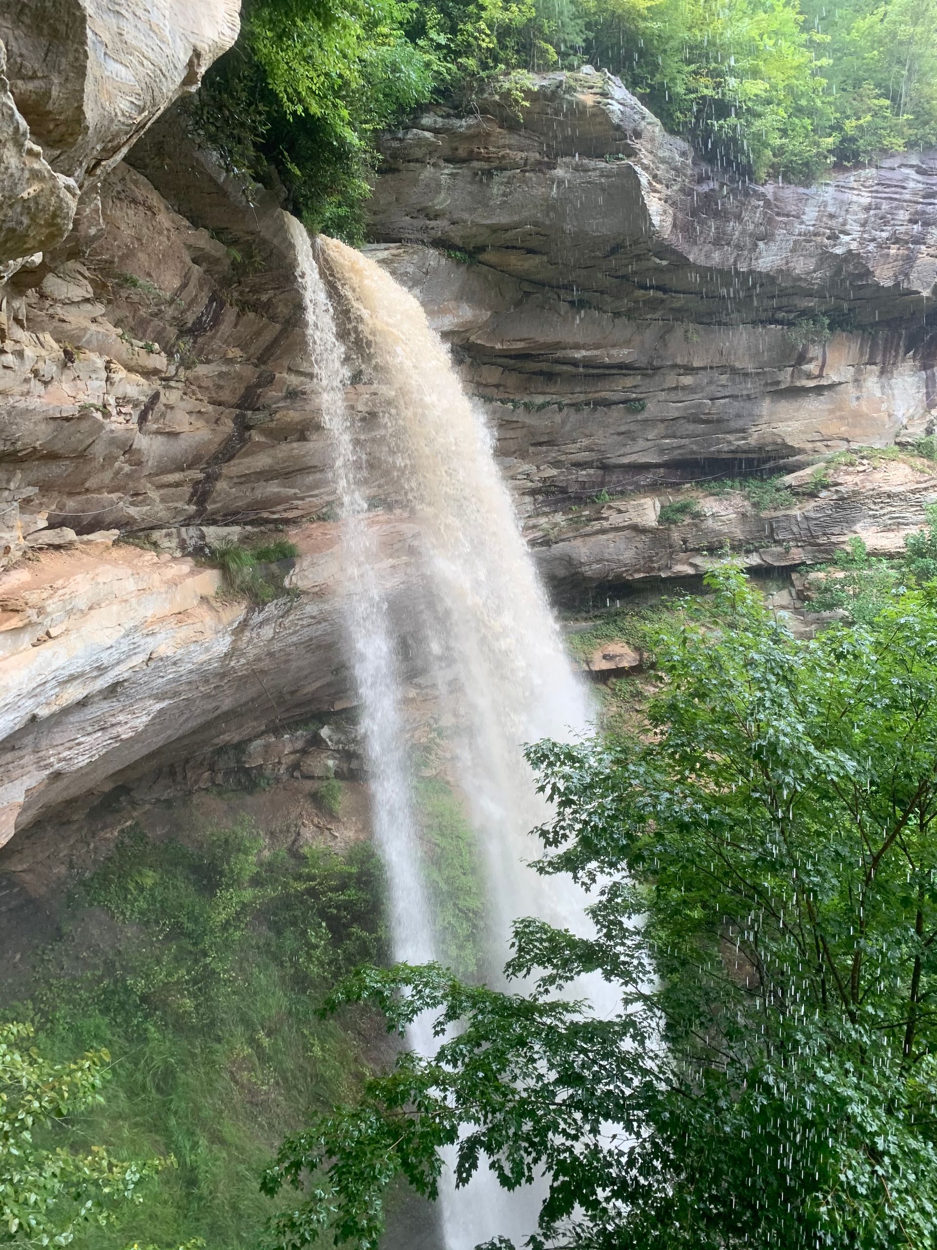 Scenic waterfall in the Red River Gorge - Climbing Guides