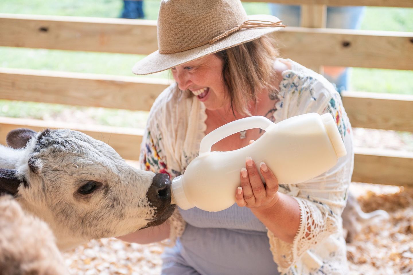 bottle time for the baby highpark and highlands on the farm in Anderson, SC.