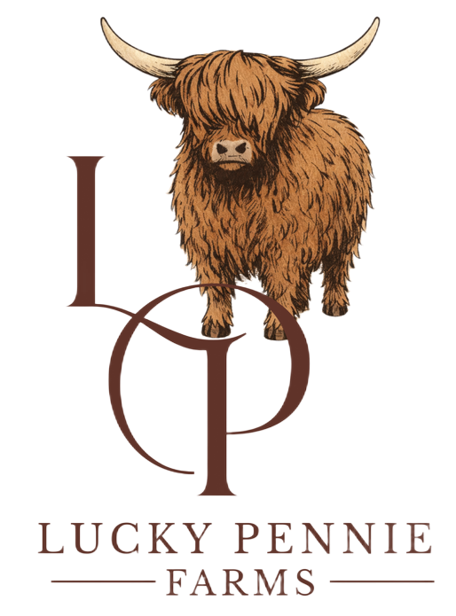 lucky pennie farms logo.