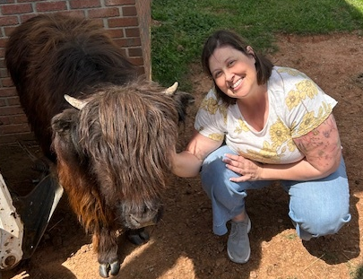 Pennie with Highland Cow | Maggie Moo
