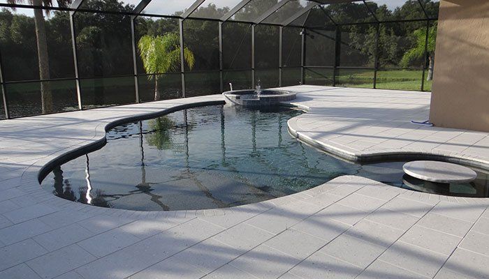 Rimless Pool with center island - Pool & Deck Construction in Sarasota, FL