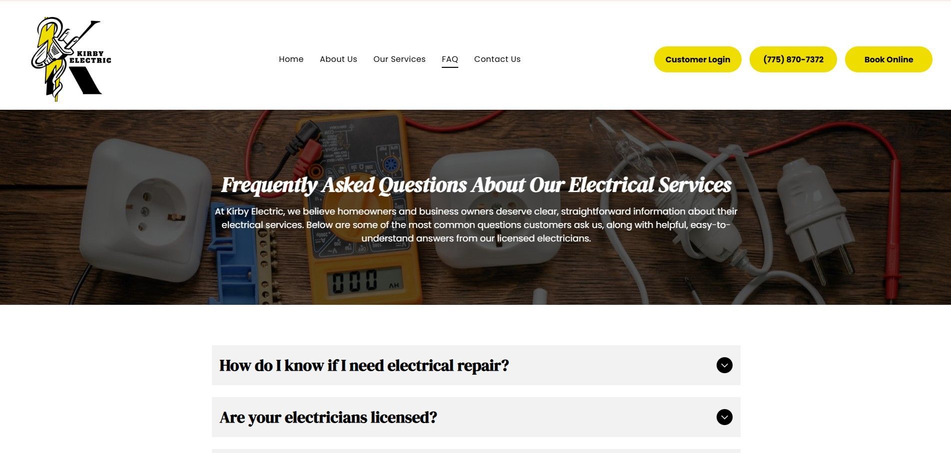 Electrical Services FAQs - Reno, NV - Kirby Electric