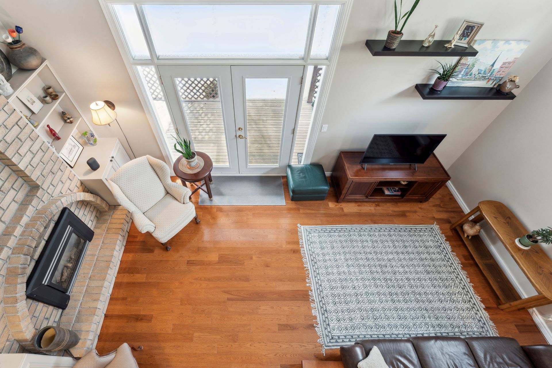 overlooking family room