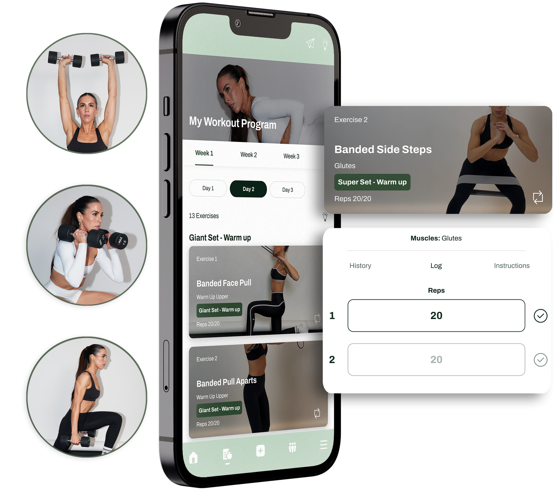 Smartphone app displaying meal recipes with dish images and nutritional info. Incredible as You App