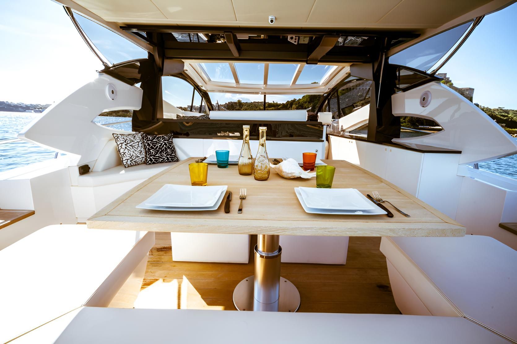 A Table On A Boat With Good Cover — The Boat Cover Company In Buddina, QLD