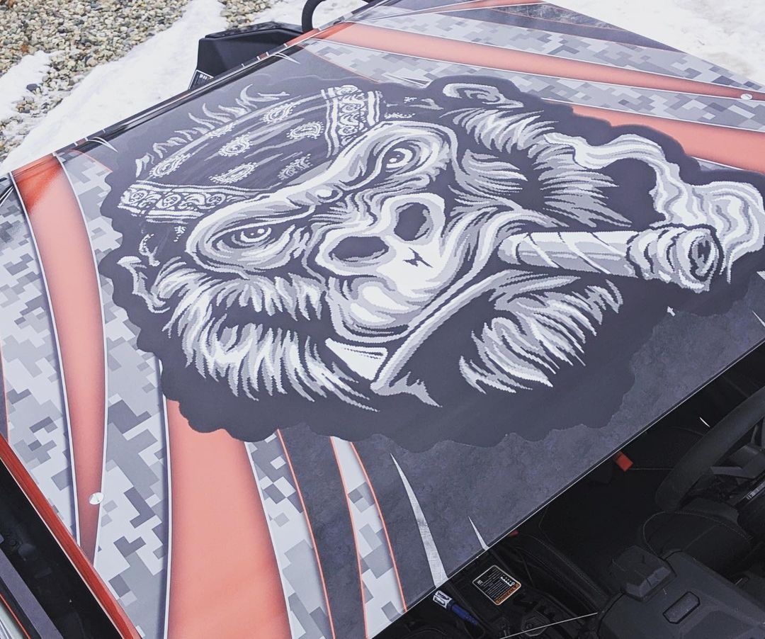 gorilla logo vinyl print