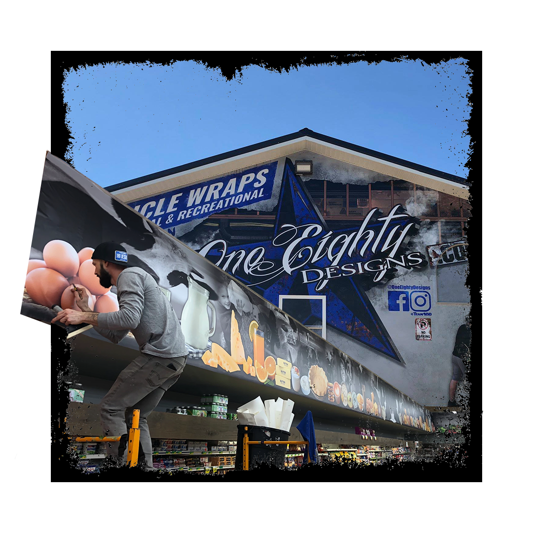 A picture of a building that says one eighty on it