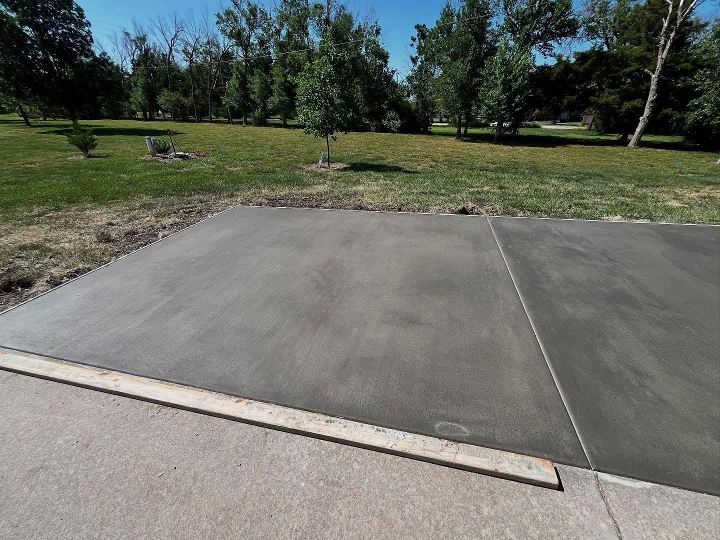 concrete driveway addition