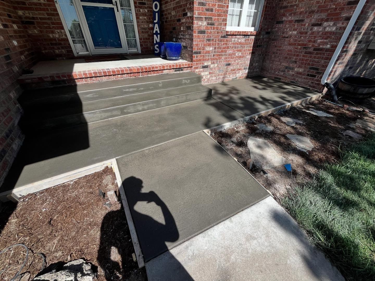 Concrete stair/porch re pour 