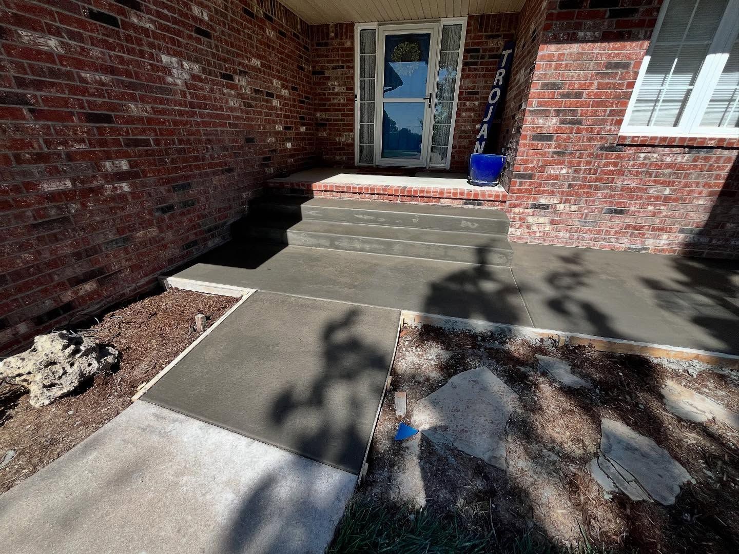 Concrete porch addition 