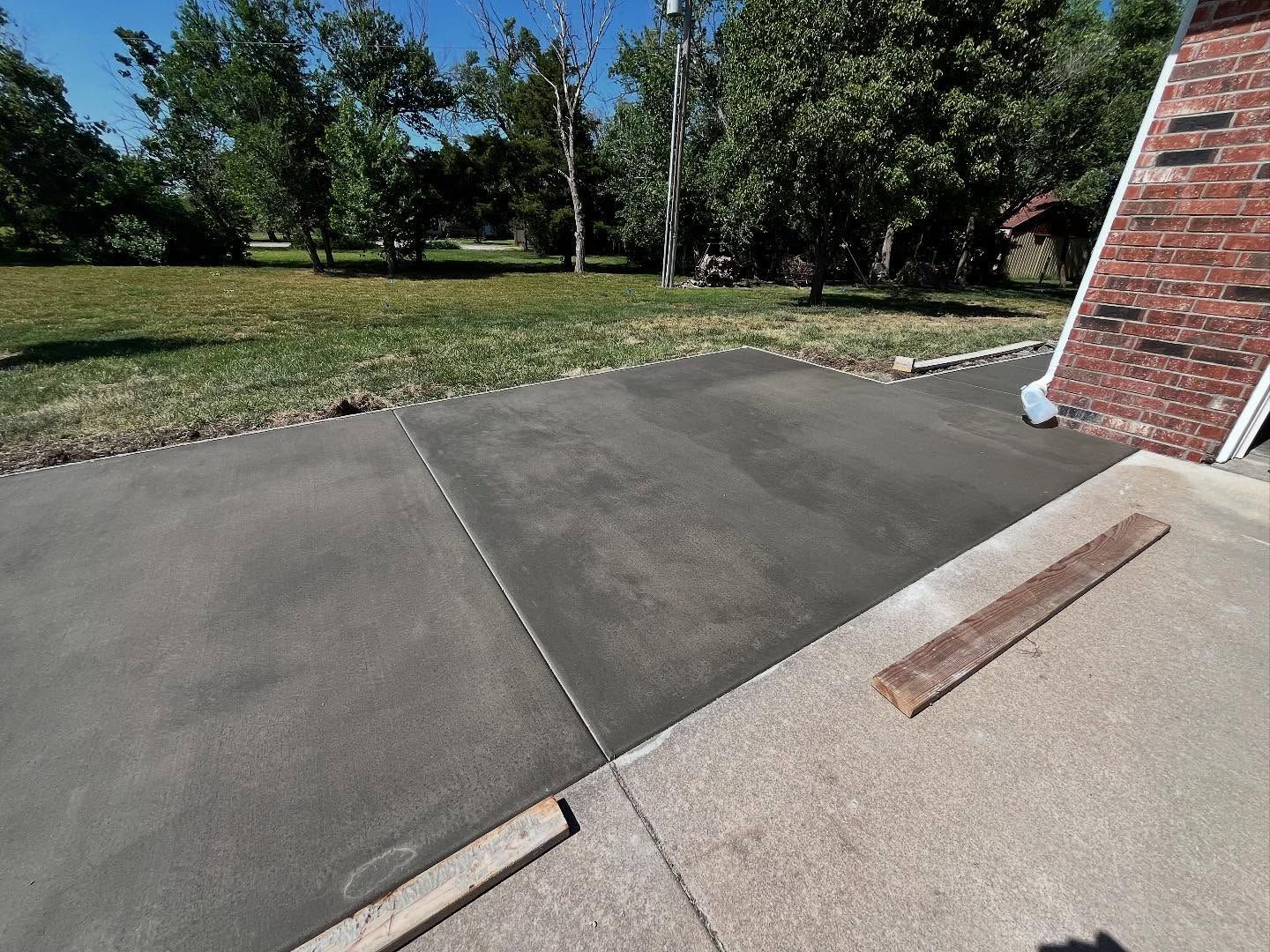 Concrete driveway extension 