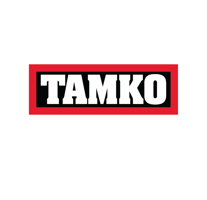 A red and black tamko logo on a white background.