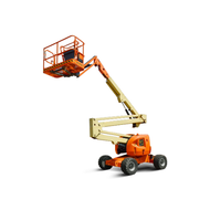 Articulating boom lifts, designed for high-reach tasks with adjustable arms for improved maneuverability in tight spaces