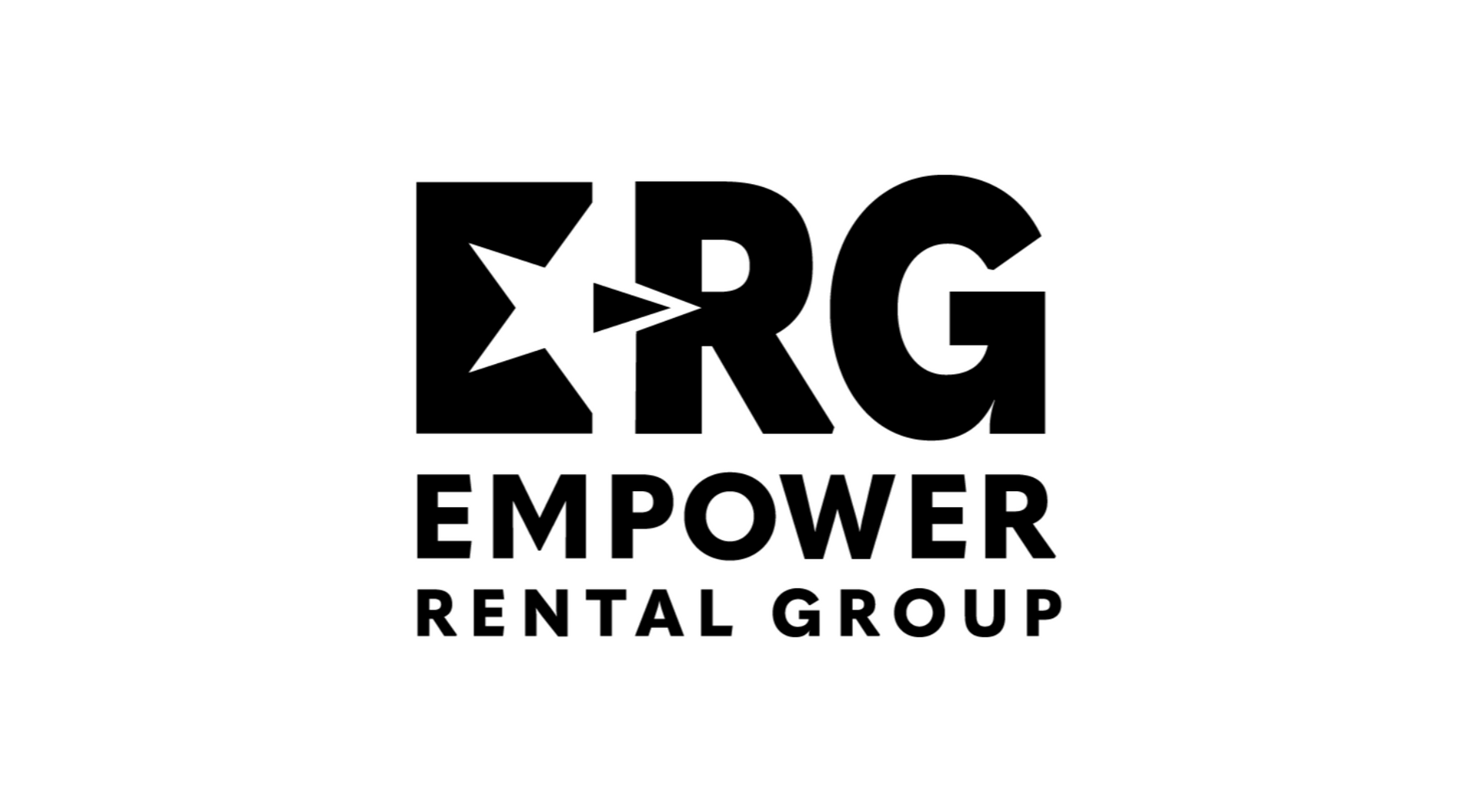 Black ERG Empower Rental Group logo, representing a leading provider of equipment rental solutions