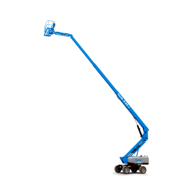 Genie S80X 80 ft. straight boom lift, providing high-reach capabilities and stability for outdoor work in large spaces